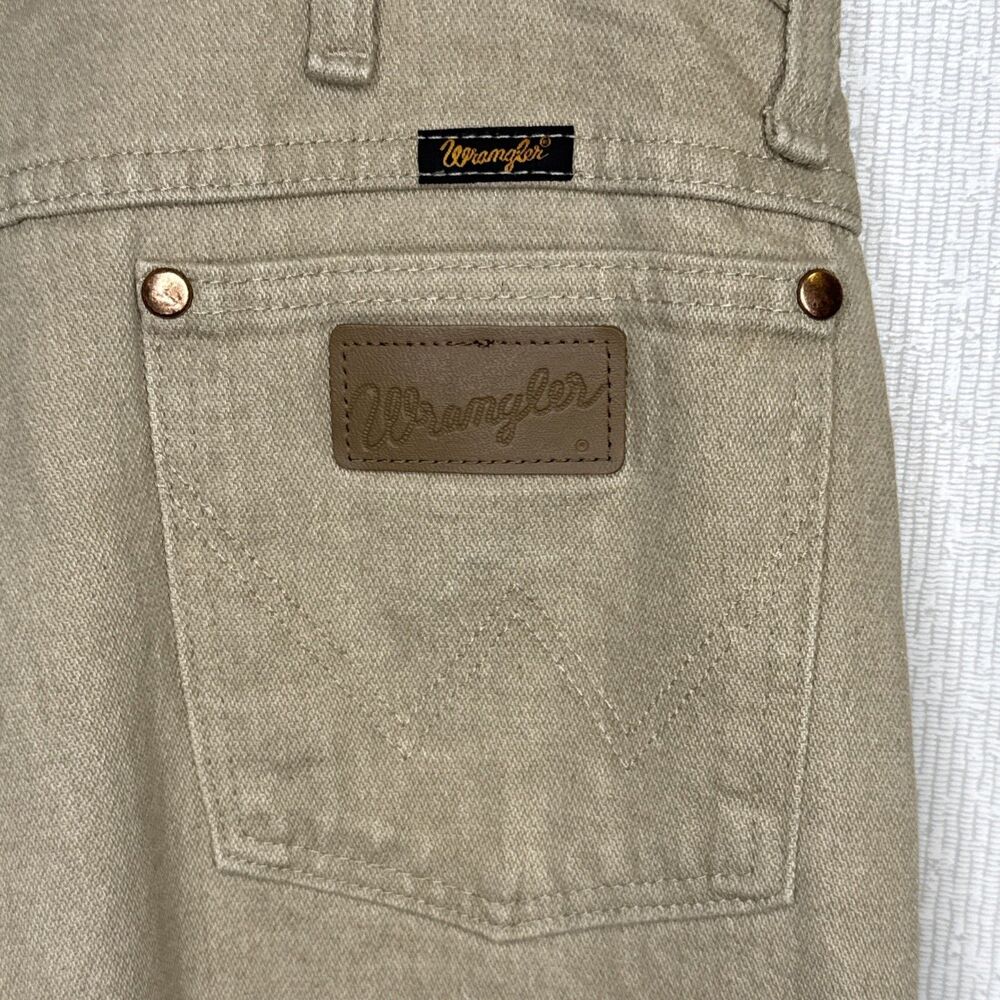 Wrangler Cowboy Cut Jeans Mens 36x34 Tan 936TAN Western Slim Fit Heavyweight Den - Picture 9 of 13